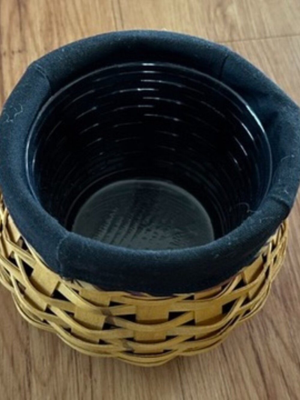 Longaberger 2007 Small Fall Tan Gourd Basket with Protector, Liner